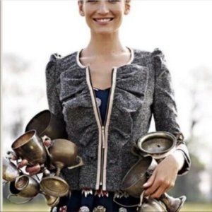 Black and white tweed jacket from Elevenses